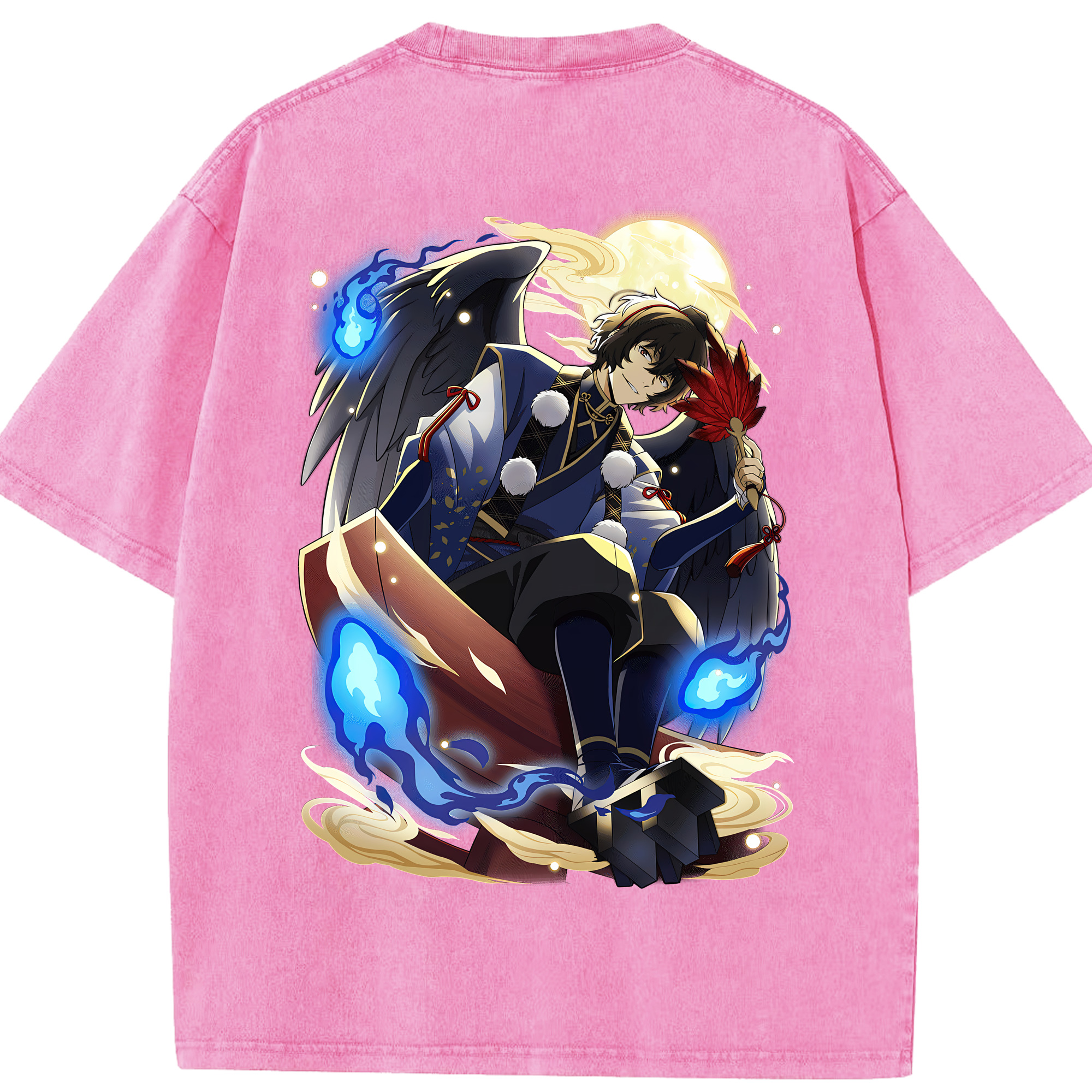 （画像用） 文豪ストレイドッグス Bungo Stray Dogs 綿100% ヴィンテージ風 半袖Tシャツ（背面プリント）